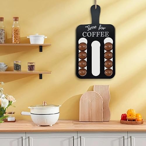 Mxshc Support capsules Nespresso Coffee Porte capsuless En Bois Pour 12 capsuless, Rangement Des capsuless De Café Porte-capsuless De Café Pour Bar À Expresso À Pagaie Décorative 47x23,5x1,2 Cm - Nail Gallerys