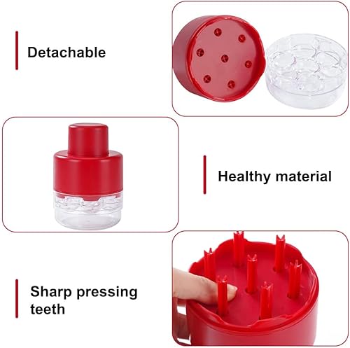 Dénoyauteur de Cerises, Dissolvant Pierre Cerise Portable Retrait Graines Pression avec 7 Trous Individuels pour Enlever les Noyaux de Cerises - Nail Gallerys