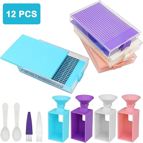 FineGood Lot de 8 plateaux de rangement pour peinture diamant pour adultes - Nail Gallerys