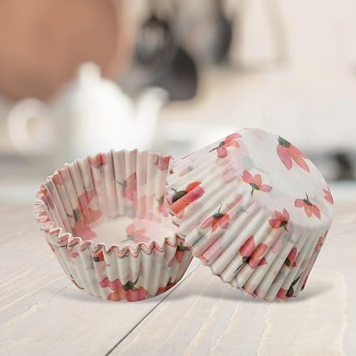 Dr. Oetker Lot de 96 mini moules en papier colorés avec motif floral pour cupcakes et muffins, résistants à la chaleur jusqu'à 220 °C - Nail Gallerys