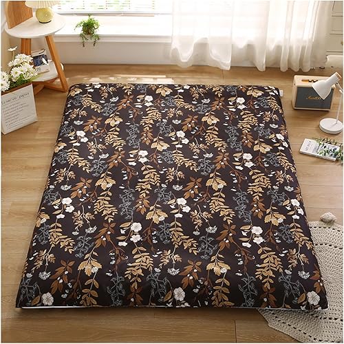 HANSULAN Imprimé Housse De Matelas Futon avec Fermeture éclair, Coton Doux Amovible Housse De Protection pour Matelas Couvercle Anti-poussière pour Full Size Japonais Matelas Futon-B-100X200cm - Nail Gallerys