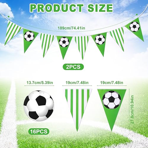 Décorations d'Anniversaire de Bannière de Football, Bannière de Joyeux Anniversaire sur le Thème du Football Décoration de Bannière de Football Bannière de Drapeau Football pour Anniversaire - Nail Gallerys