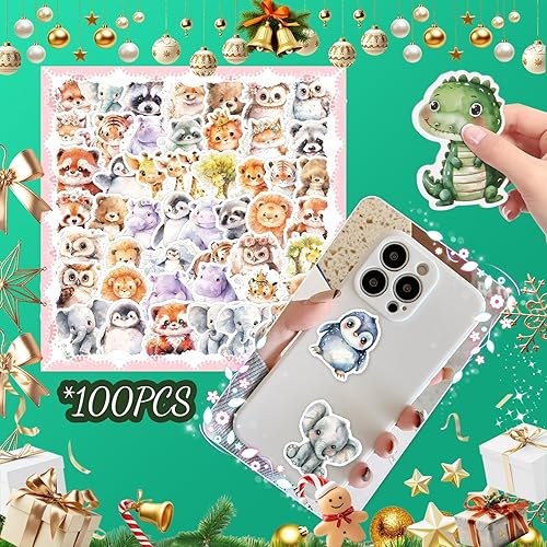 SZSMW 100 Feuilles Autocollant Scrapbooking - Scrapbooking Autocollant - Stickers Animaux - IdéAl pour Les Enveloppes, Les Cartes de VœUx, Le Scrapbooking, Les DéCorations de GâTeaux/Cupcakes Diy - Nail Gallerys