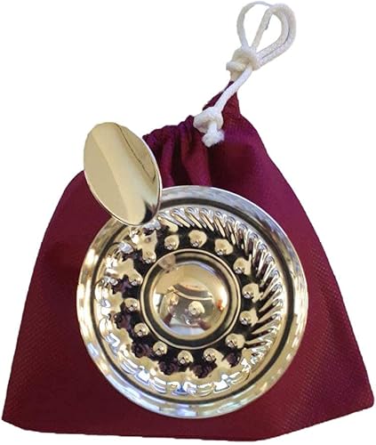 Euposia - Sommelier Tastevin Bordeaux Professionnelle - Argenté - Conf. Complet avec chaîne et étui de Protection - Nail Gallerys