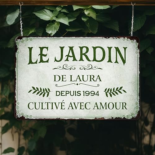 Cadeau Plus Plaque Métal Personnalisée - Des Poules Choyées Vivent Ici - Plaque metal vintage, panneau decoratif exterieur metal, cadeau fete des meres personnalisé, accessoire poulailler (Modèle#1) - Nail Gallerys