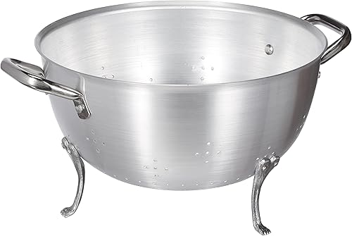 Agnelli autocuiseurs Passoire 3 Pieds Aluminium hémisphérique à 2 anses en Acier Inoxydable Argent 28 cm - Nail Gallerys
