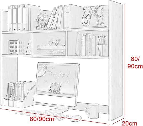 LENNOSIL Etagere Bureau A Poser sur Bureau, Support D’étagère de Bureau, Rangement D’étagère de Bureau, Organisateur de Livres de Bureau, Bibliothèque de Bureau de Dortoir de Collage - Nail Gallerys