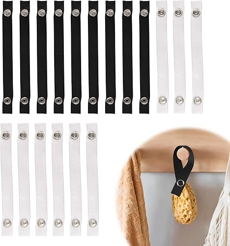 Lot de 18 crochets pour serviettes - 150 x 12 mm - Sans couture - Pour textiles - En coton - Sans couture - Pour serviettes, torchons - Décoration - Camping - Nail Gallerys