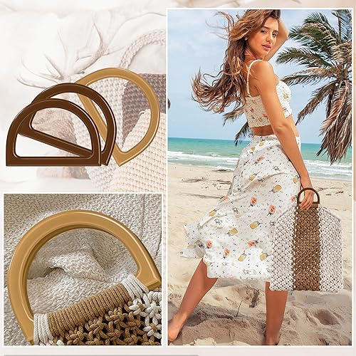 Poignées de Sac à Main en Forme de D 8 Pièces Remplacement des Poignées de Sac Anse pour Sac à Main Anses pour Sacs de Bricolage Accessoires - Nail Gallerys