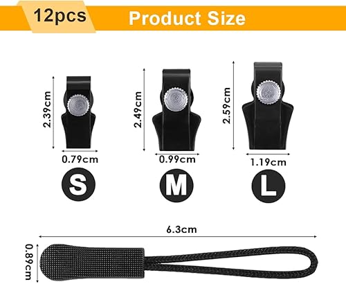 SGERUFZ 12 Pièces Kit Universel de Réparation de Fermeture Éclair, Zip de Remplacement Amovible, Kit de Réparation pour Veste/Manteau/Sac à Dos - Nail Gallerys