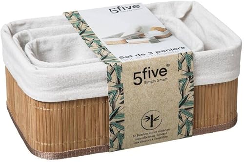Set Panier X3 Bambou Naturel - Nail Gallerys