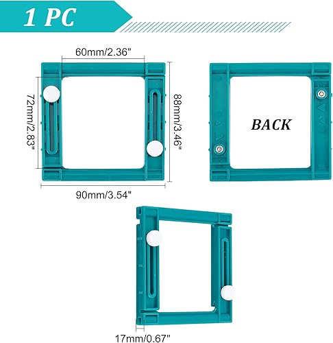 AHANDMAKER Fabricant de Glands en Plastique réglable, Outil de Bricolage à Pompon carré Sarcelle Outil de Pompon Fait à la Main pour Les Amoureux de la Main (Fait 3 Tailles, Glands de 3 à 5 cm) - Nail Gallerys