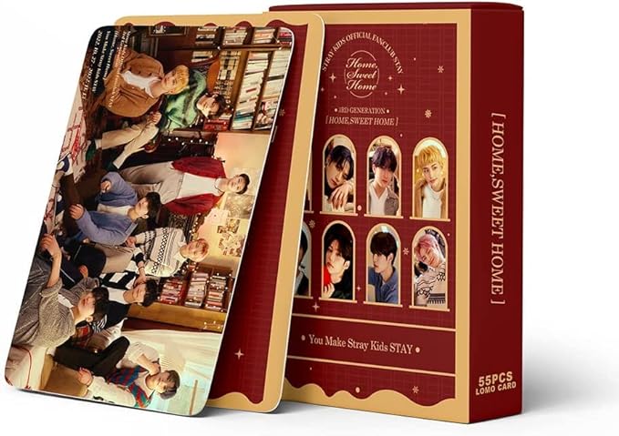 55Pcs Kpop Stray Kids Photocards Stray Kids Merch Lomo Cards Stray Kids Home Sweet Album Cartes Stray Kids Cartes Photo Fans Cadeau - Nail Gallerys