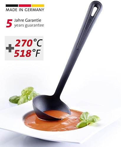 Westmark Lot de 2 louches à soupe Gentle Plus - Résistantes à la chaleur jusqu'à 270 °C - En polypropylène - Longueur : 31,5 cm - Noir - 285622E5 - Nail Gallerys