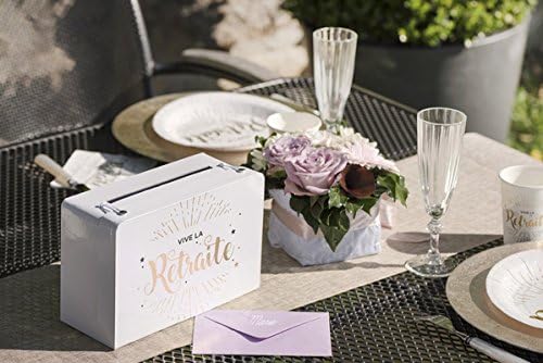 Chal - Urne Tirelire Blanche Vive la Retraite - Nail Gallerys