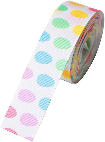 Pâques Rubans pour Emballage Cadeau (10 m x 2,2 cm), Rubans Colorés Rouleau Rubans Couture à Cheveux Bricolage Artisanat Oeuf Lapin (6 de style) - Nail Gallerys