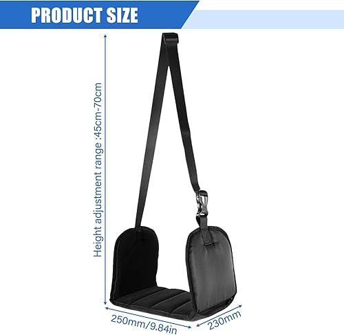 Repose Pied Avion Réglable, Repose-Pieds Portable en Mousse Mémoire de Forme, Hamac de Repose-Pieds Suspendu Pliable avec Masque & Bouchons d'Oreille Confort Maximal pour Avion Bureau Voyage(Noir) - Nail Gallerys