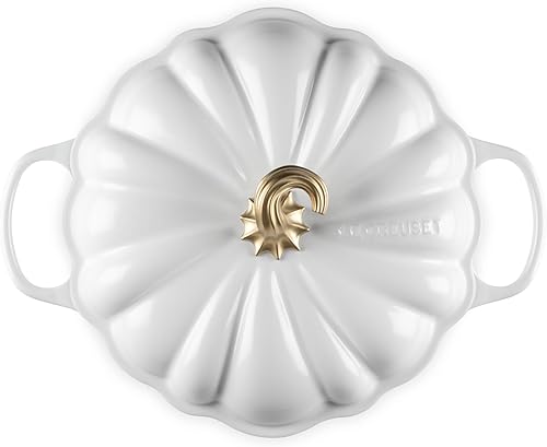 Le Creuset Braiser en forme de citrouille en fonte émaillée, 2,75 l, blanc - Nail Gallerys