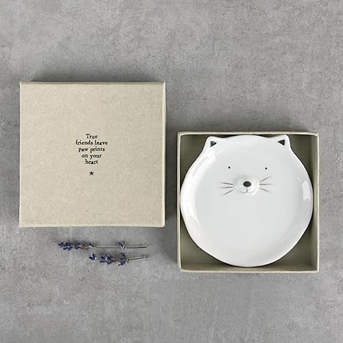 East of India Petite gamelle à bijoux en forme de chat - Décoration sentimentale moderne - Cadeau pour la maison - Nail Gallerys
