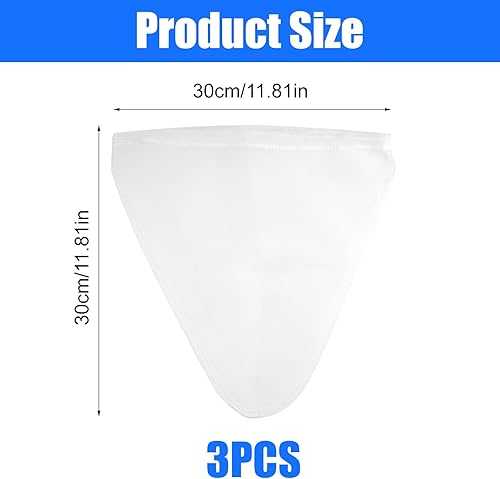 3 Pièces Sac à Lait Végétal de Soja 30x30cm Sac à Lait De Noix avec Cordon de Serrage, Filtre à Lait de Soja, Filtre Lait Vegetal Réutilisable, Etamine Alimentaire, Sac Filtrant Nylon - Nail Gallerys