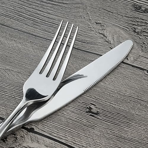 Annkky Service Couvert 24 Pieces, Couverts 6 Personnes en Acier Inoxydable, MéNagèRes Couverts - Nail Gallerys