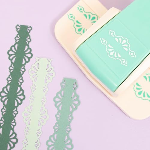 Craftelier Perforatrice à levier à pression pour réaliser des bords à double blonde en papiers et cartes - Spécial pour scrapbooking et travaux manuels - Dimensions : environ 15 x 5,02 x 5,02 cm - Nail Gallerys