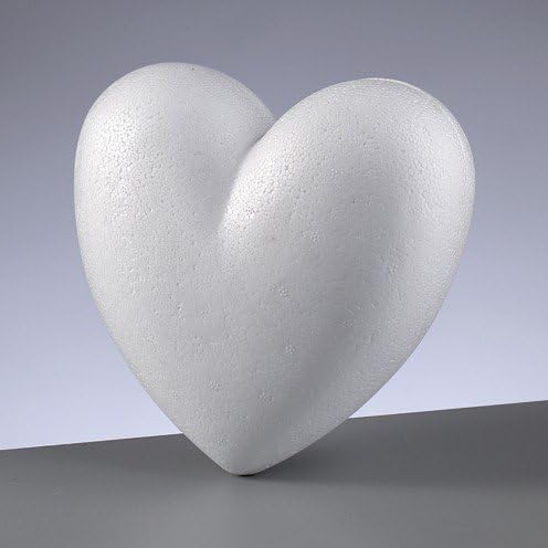 Efco Coeur 3D polystyrène séparable 15 cm, épaisseur fermé 6 cm, Styropor Blanc densité supérieure - Nail Gallerys