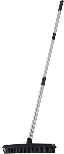 Balai télescopique de 100 cm avec poignée réglable - Brosse en caoutchouc pour poils d'animaux, dépoussiérage sur tapis, sols, carreaux, quotidien (bleu) - Nail Gallerys