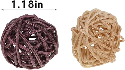 WyldSenc Lot de 30 boules décoratives en rotin, boules décoratives en rotin, boules de paille en osier pour mariage, décoration de table, fête, aromathérapie, parfum lapin, oiseau, perroquet, jouet à - Nail Gallerys