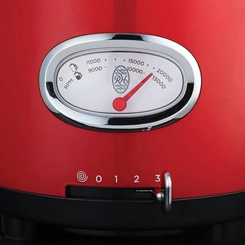Russell Hobbs Robot Cuisine Multifonction 2,3L, Hâche, Mixe, Tranche, Râpe, Compatible Lave-Vaisselle, Design Vintage - Rouge 25180-56 Retro - Nail Gallerys