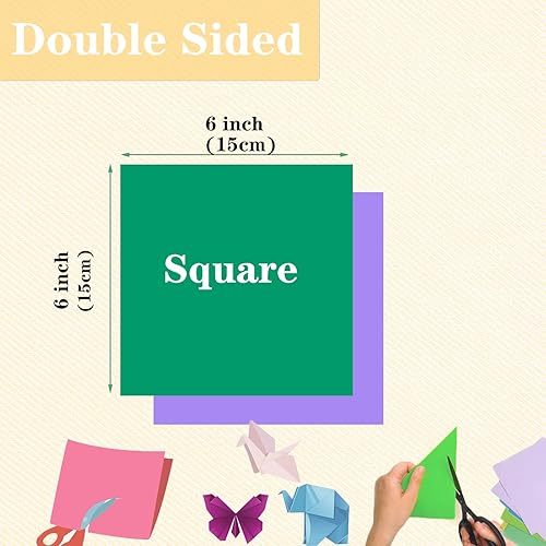 200 Feuilles de Papier Origami, 20 x 20 cm Double Face (70 g/m²), 20 Couleurs Grands Carrés de Feuille Origami Papier Couleur pour Enfants, Loisirs créatifs, Projets d'artisanat - Nail Gallerys