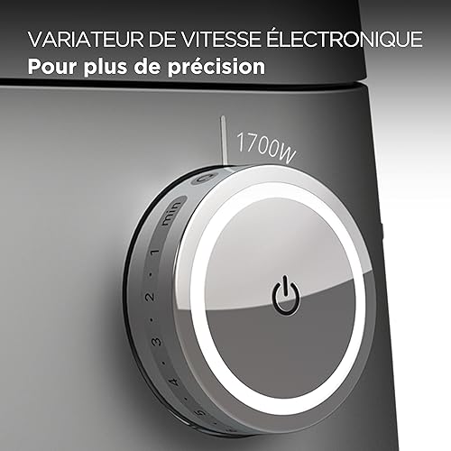 Kenwood Chef XL Titanium KVL8300S, Robot Pâtissier, Kit Pâtisserie, Batteur Souple, Mélangeur Délicat, 8 Vitesses + Pulse Fonction, Bol en Acier Inoxydable d'une Capacité de 6,7 litres, 1700W, Argenté - Nail Gallerys