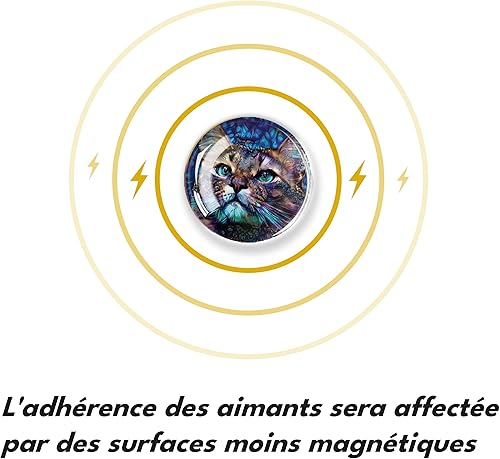 JJ PRIME - 16 Aimants pour Frigo | Aimant Rond pour Réfrigérateur | Mini Accessoires pour Réfrigérateur | Aimants Artisanaux | Petits Aimants pour Tableau Blanc, Bureau (Mabre B) - Nail Gallerys