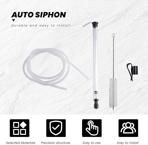Knadgbft Ensemble de Siphon Automatique 3/8 Pouce avec Pince et Tuyau de 6,5 Pieds. Kit de Siphonage et D'Embouteillage avec Tuyau en Plastique Alimentaire de Qualité pour la Bière. - Nail Gallerys