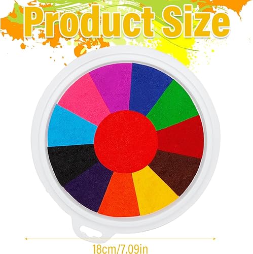 WeddHuis 12 tampons de couleur pour empreintes digitales Tampons pour enfants non toxiques et lavables, pour le bricolage, les anniversaires d'enfants et la peinture sur tissu (multicolore) - Nail Gallerys