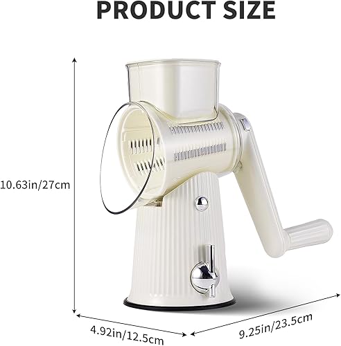 Rape Fromage, Rapeuse Legume, Mandoline Cuisine, Coupe Legumes Multifonctions Avec 10 Lames De Tambour Contenant Grossier, Moyen, Fin, Ondulé, Tranchant Abrasif - Nail Gallerys