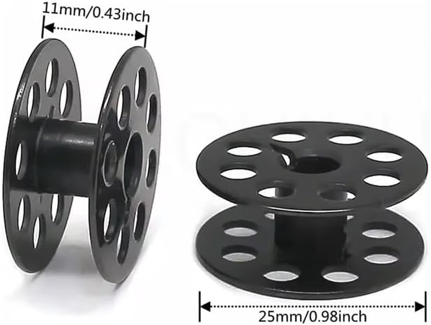 La Canilla Lot de 5 bobines de grande capacité 18034 (classe M) de 26 mm de diamètre, compatibles avec machines à coudre industrielles Brother, Consew, Juki, Mitsubishi, Singer, etc - Nail Gallerys