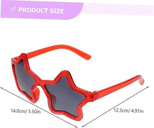 Healeved 6 Pièces Lunettes de soleil de dessins animés faire la fête en lunettes de soleil pour enfants en vrac dirigé lunettes étoiles cosplay lunettes pour enfants - Nail Gallerys