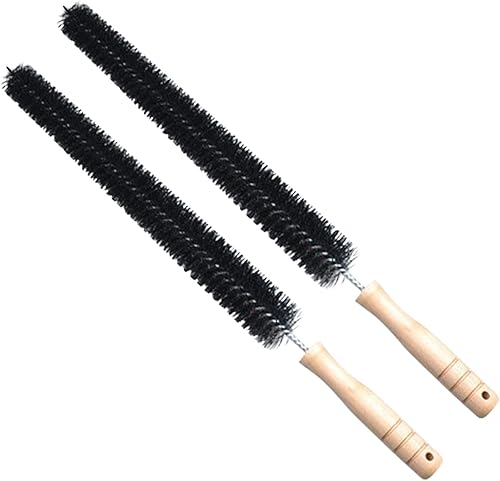 Lot de 2 brosses de radiateur, brosse à poussière pour radiateur, sèche-linge, nettoyant, brosse de purge, longue, flexible, avec manche en bois, longueur 40 cm, brosse à poils à poussière, brosse de - Nail Gallerys