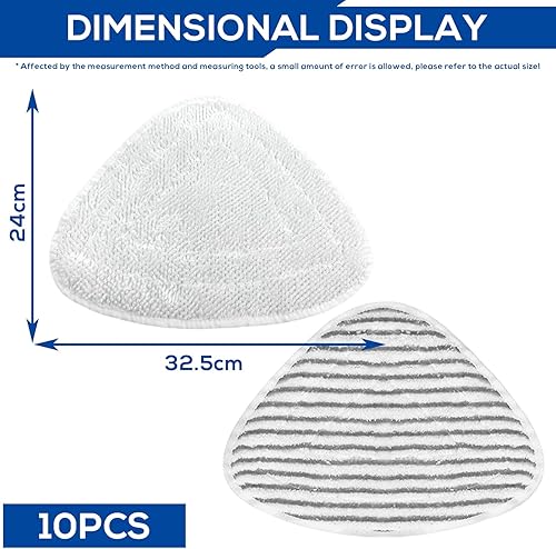 10 Pièces Housses de Rechange pour Nettoyeur a Vapeur, Recharge pour Balai Vapeur, réutilisables, pour Nettoyeur a Vileda Steam Accessoire, pour Enlevez Les Taches Sales Gardez le Sol Propre - Nail Gallerys