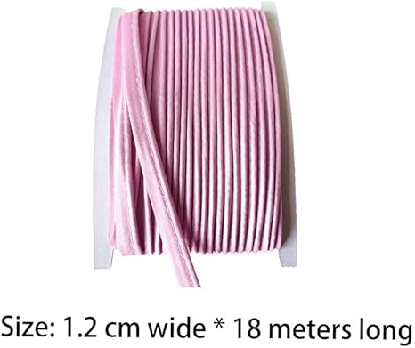 Ruban passepoil en polyester rouge bordeaux 18 m x 1,2 cm de large pour couture, loisirs créatifs - Nail Gallerys