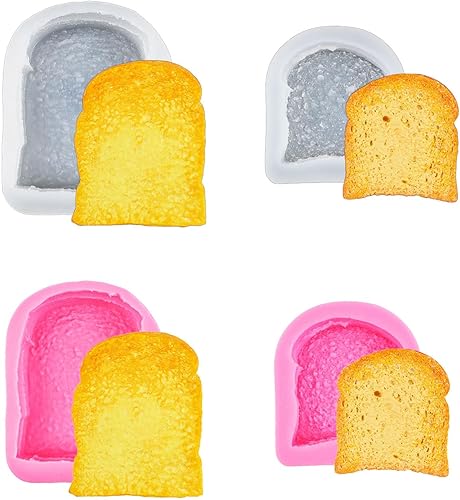 Moule en silicone en forme de tranches de pain, fondant, chocolat, décoration de maison, cuisine, fournitures de pâtisserie - Nail Gallerys