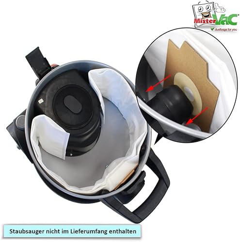 MisterVac | compatible avec les sacs d'aspirateurs professionnels, sacs de rechange 10 pièces Lux PowerProf Classic Prof. - Nail Gallerys