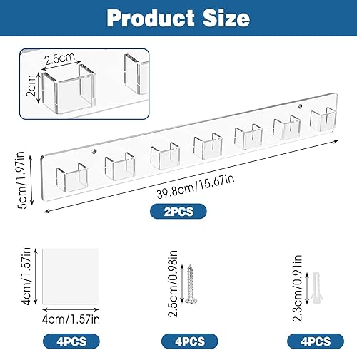 JABNOW 2Pcs Porte Lunettes pour Sunglasses,Glasses Holder à 7 Fentes,Rangement Lunettes Rangement Mural pour Lunettes de Soleil pour Suspendre Vos Lunettes Multiples - Nail Gallerys