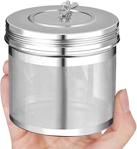 Fowecry Grand Infuseur Boule à Thé pour Thé en Vrac et Infuseur à Épices pour la Cuisson, Couvercle Fileté - Nail Gallerys