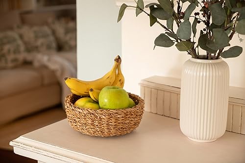 Decorasian Ensemble de corbeilles tressées en jonc de mer, paniers décoratifs ronds pour le rangement, diamètre : 30 et 25 cm - Nail Gallerys