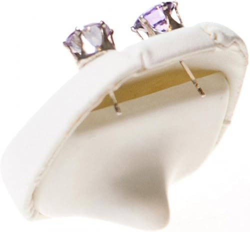 Porte Bijoux Mini Support Boucles d'oreilles Simili Cuir (1 Paire) h 4 cm Blanc - Nail Gallerys