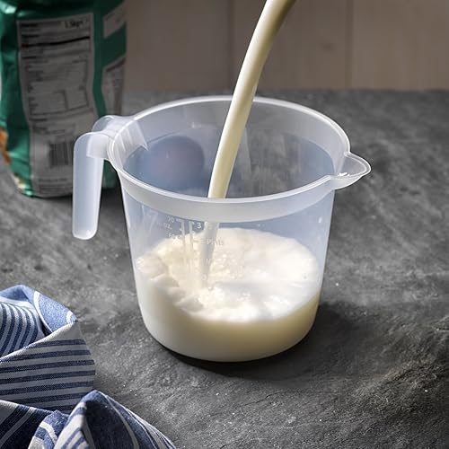 Addis 518007 Verre doseur et mélangeur avec poignée, transparent, 2 l - Nail Gallerys