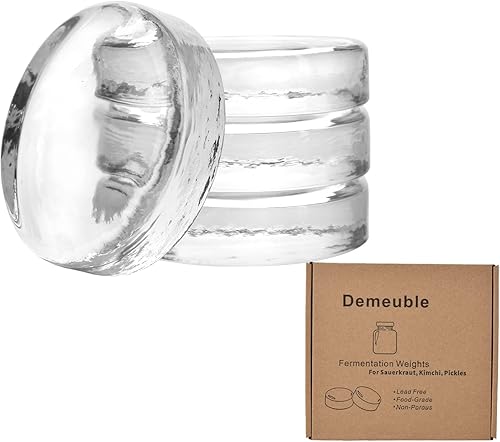 Lot de 4 poids de fermentation en verre pour conservation de choucroute, kimchi, cornichons - Nail Gallerys