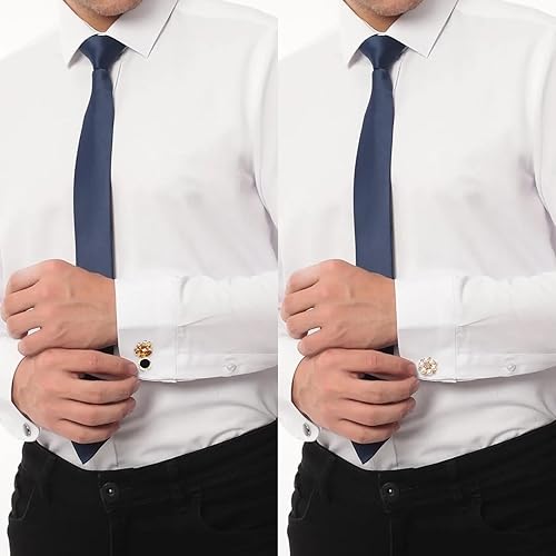 NICENEEDED 2 Couvre Bouton en Fausse Perle et Strass Couvre Boutons Décoratifs pour Smoking avec Fleurs en Cristal - Nail Gallerys